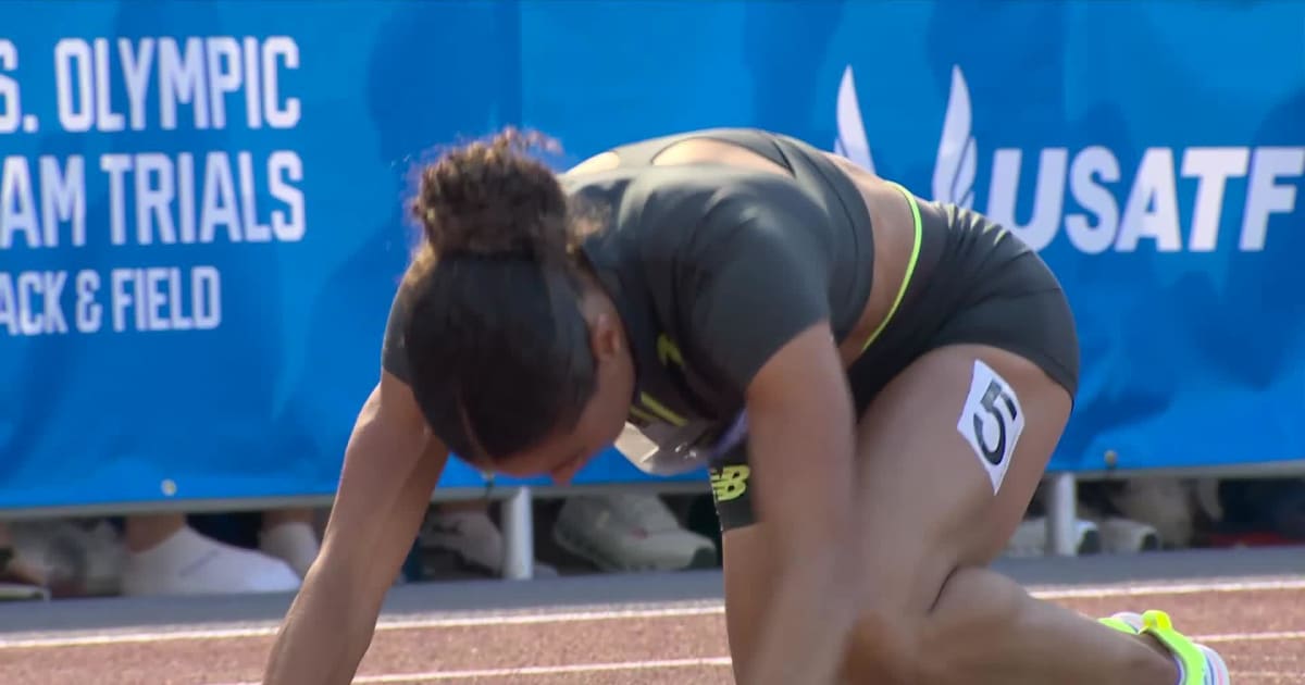 Team USA Sydney McLaughlinLevrone, Anna Cockrell and Jasmine Jones